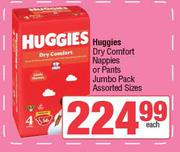 Huggies Dry Comfort Nappies Or Pants Jumbo Pack Assorted-Each