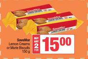SaveMor Lemon Creams Or Marie Biscuits-For 2 x 150g