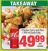 Chicken Curry & Rice + 300ml Coca Cola-Per Combo