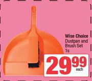 Wise Choice Dustpan & Brush Set-1s Each