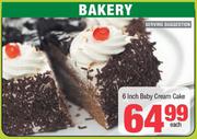 6 Inch Baby Cream Cake-Each