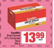 SaveMor Bread Spread 37% Fat Spread Brick-500g Each