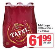 Tafel Lager NRBs Or Cans-6 x 330ml Per Pack
