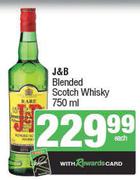 J&B Blended Scotch Whiskey-750ml