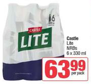 Castle Lite NRBs-6 x 330ml Per Pack