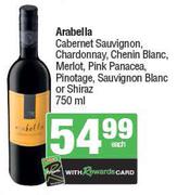 Arabella Cabernet Sauvignon, Chardonnay, Chenin Blanc, Merlot, PinkPenacea, Pinotage/Shiraz-750ml EA