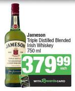 Jameson Triple Distilled Blended Irish Whiskey-750ml
