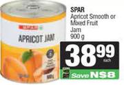 Spar Apricot Smooth Or Mixed Fruit Jam-900g