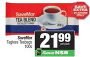 SaveMor Tagless Teabags-100s Per Pack