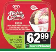 Ola Rich N Creamy Ice Cream Tub Assorted-1.8Ltr