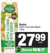 Rhodes 100% Fruit Juice Blend-1Ltr