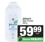 Johnson's Baby Powder-400g 