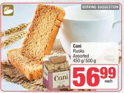 Cani Rusks Assorted-450g/500g Each