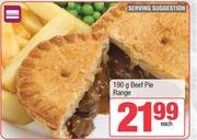 Beef Pie Range-190g Each