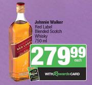 Johnnie Walker Red Label Blended Scotch Whisky-750ml Each