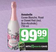 Annabelle Cuvee Blanche, Rose Or Sweet Red (Incl.Non Alcoholic)-750ml Each