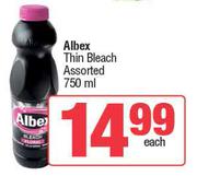 Albex Thin Bleach Assorted-750ml Each