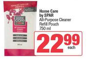 Home Care By Spar All Purpose Cleaner Refill Pouch-750ml Each