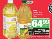 Spar Canola il Or Sunflower Oil-2Ltr Each