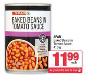 Spar Baked Beans In Tomato Sauce-410gm Each