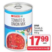 Spar Tomato  & Onion Mix-410g Each