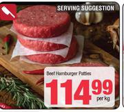 Beef Hamburger Patties-Per kg