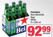 Heineken Non-Alcoholic Beer NRBs-6 x 330ml Per Pack
