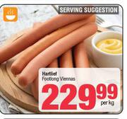 Hartlief Footlong Viennas-Per Kg