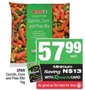 Spar Carrots, Corn And Peas Mix-1kg