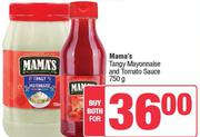 Mama's Tangy Mayonnaise And Tomato Sauce 750g-For Both