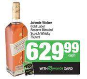 Johnnie Walker Gold Label Reserve Blended Scotch Whisky-750ml Each
