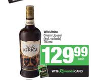 Wild Africa Cream Liqueur-750ml Each