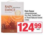 Rain Dance Johannisberger, Dry Red, Sweet Red Or Rose Natural Sweet-3L Each