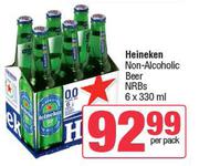 Heineken Non Alcoholic Beer NRB-6 x 330ml Per Pack