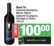 Black Tie Cabernet Sauvignon, Merlot, Merlot Cabernet Sauvignon, Pinotage Or Shiraz-2 x 750ml