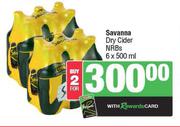 Savanna Dry Cider NRBs-For 2 x 6 x 500ml