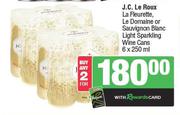 J.C.Le Roux La Fleurette,Le Domaine Or Sauvignon Blanc Light Sprakling Wine Cans-For 2 x 6 x 250ml