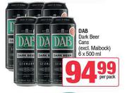 DAB Dark Beer Cans-6 x 500ml Per Pack