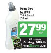 Home Care By Spar Thick Bleach-750ml Each