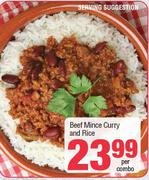 Beef Mince Curry And Rice-Per Combo23.