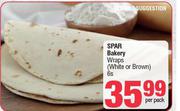 Spar Bakery Wraps (White Or Brown) -6s Per Pack