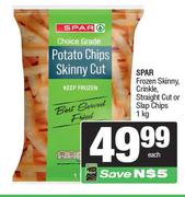 Spar Frozen Skinny, Crinkle, Straight Cut Or Slap Chips-1kg Each