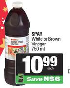 Spar White Or Brown Vinegar-750ml Each