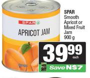 Spar Smooth Apricot Or Mixed Fruit Jam-900g Each