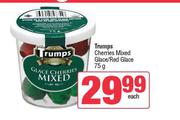 Trumps Cherries Mixed Glace/Red Glace-75g Each