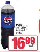 Pepsi  Soft Drink Assorted-2Ltr Each