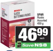 Spar Rusks Assorted-450g Each