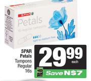 Spar Petals Tampons Regular-16s Each