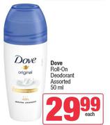 Dove Roll-On Deodorant Assorted-50ml Each