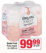 Brutal fruit Ruby Apple-6 x 500ml Per Pack
